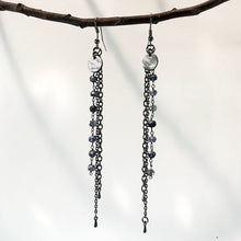 Blue Iolite Chain Drop Earrings