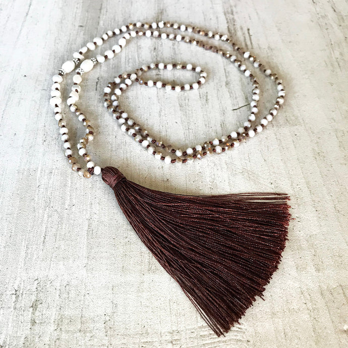 Coco Tassel Necklace with Freshwater Pearl (BACK IN STOCK!-With reduced price!!)
