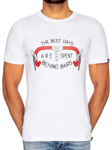 Best Days Behind Bars T Shirt White - Cycology Clothing US